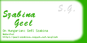 szabina geel business card